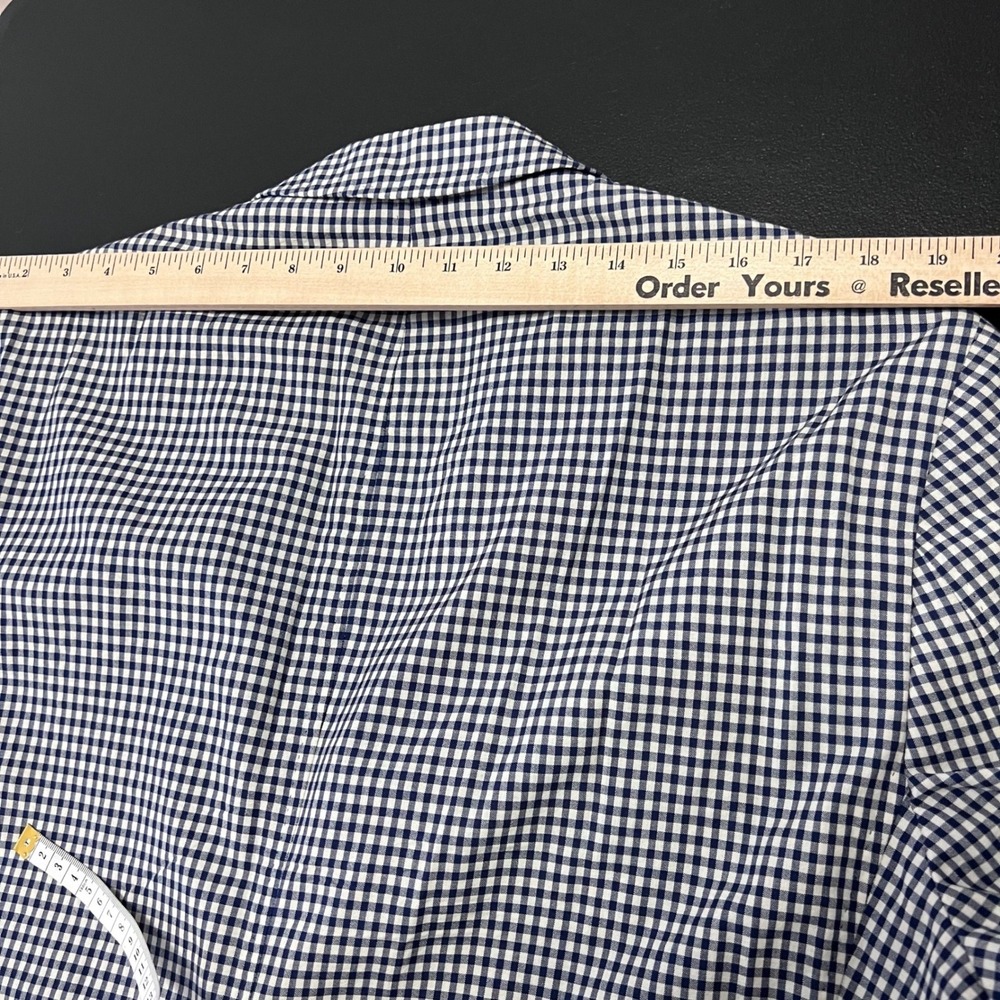 Kroon Sport Coat Mens 44R Navy Gingham Check Wool Blend Bono Blazer Stretch - Picture 13 of 16